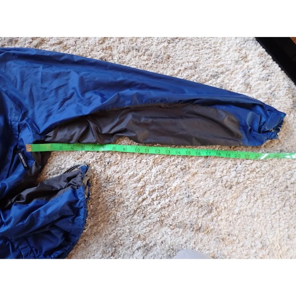 The North Face Windbreaker Jacket Mens XL Blue Excellent Packable Stow Pocket